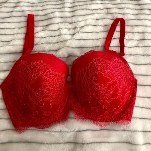 Victoria’s Secret red lace bra